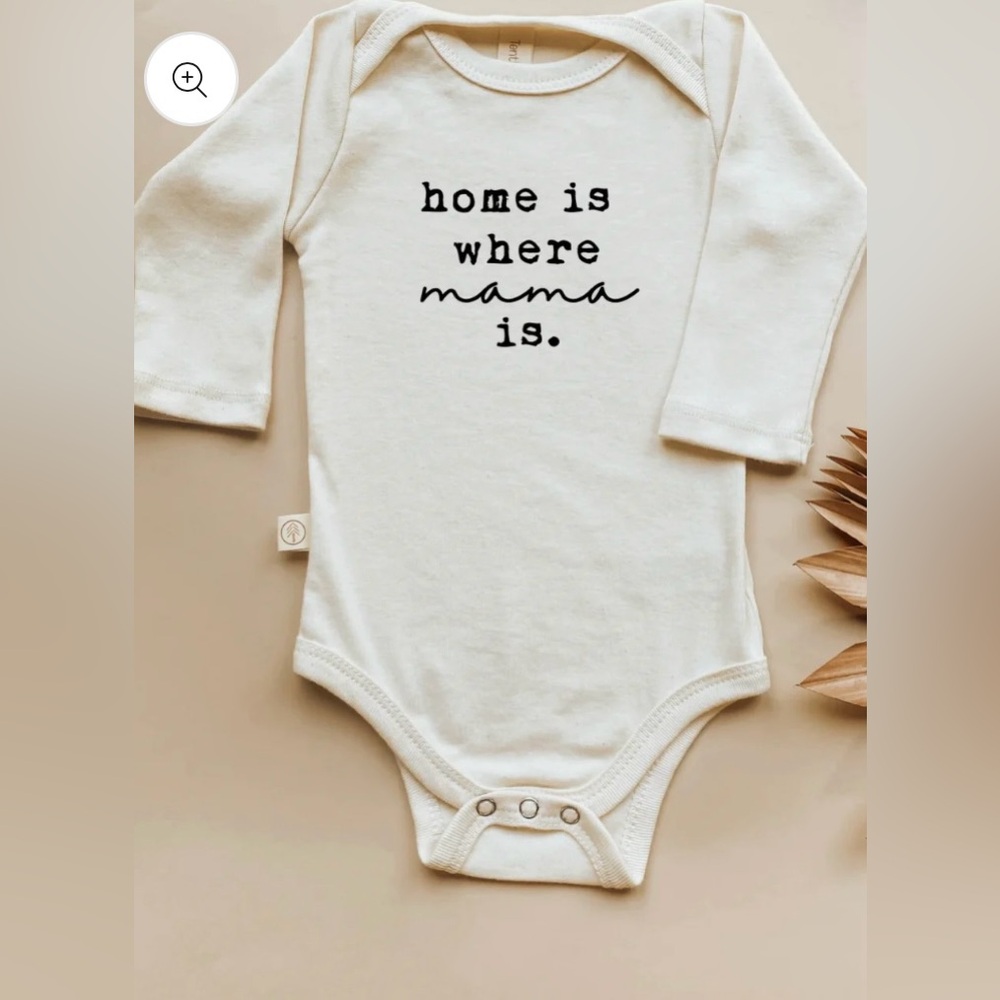 Home is Where Mama Is - Long sleeve Organic Cotton Bodysuit
